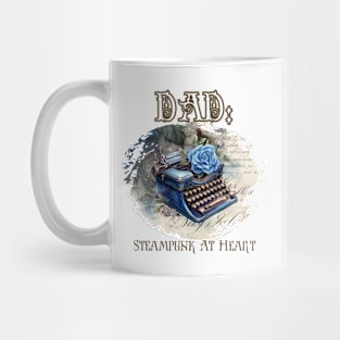 Dad: Steampunk At Heart Vintage Typewriter Mug